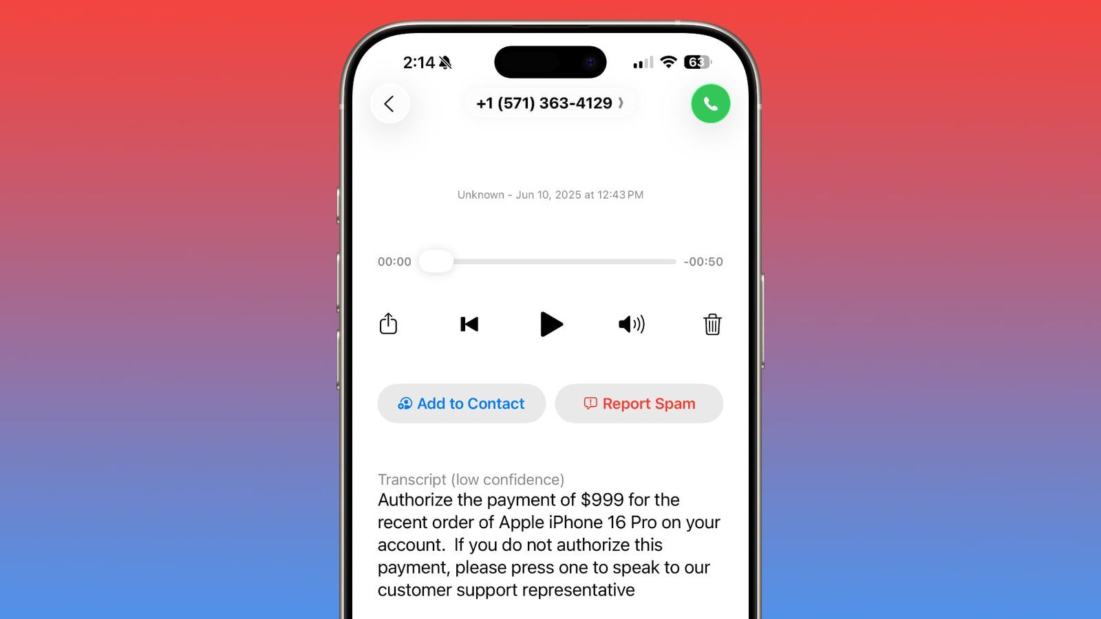 iOS 26 Takes Action Against Spam with Voicemail Reporting and Enhanced Call Screening