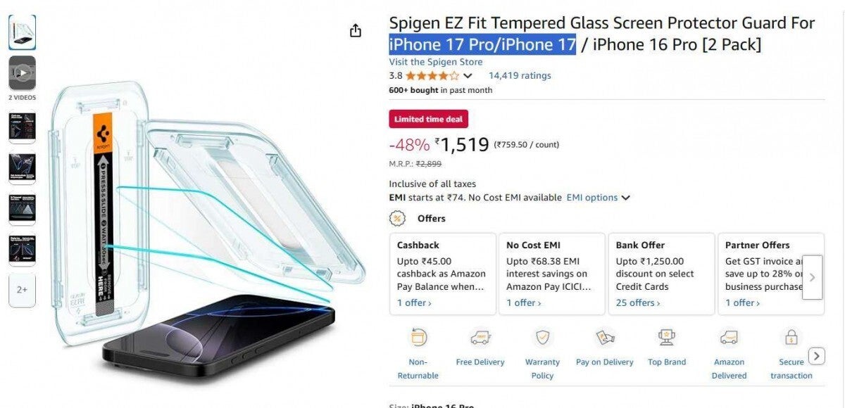 iPhone 17 Display Size Potentially Revealed by Spigen