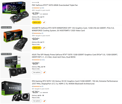 NVIDIA GeForce RTX 5070 падает ниже MSRP в Японии и Германии
