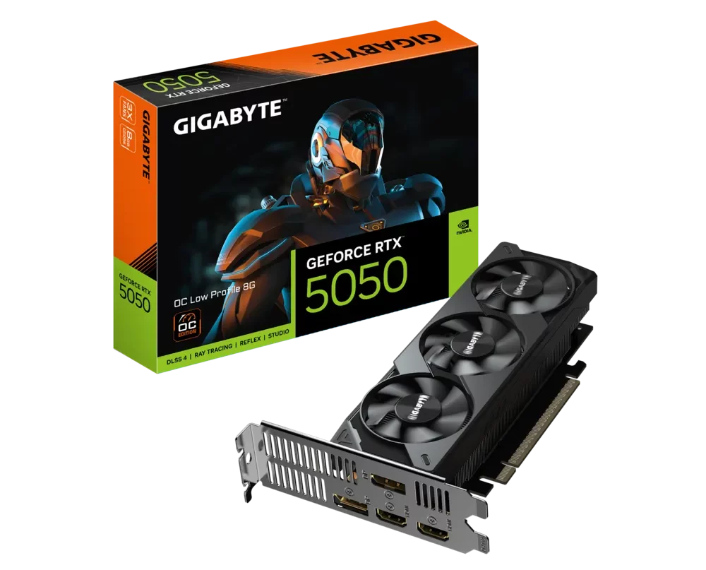GIGABYTE представила GeForce RTX 5050 OC Low Profile с тройным охлаждением GIGABYTE представила GeForce RTX 5050 OC Low Profile с тройным охлаждением