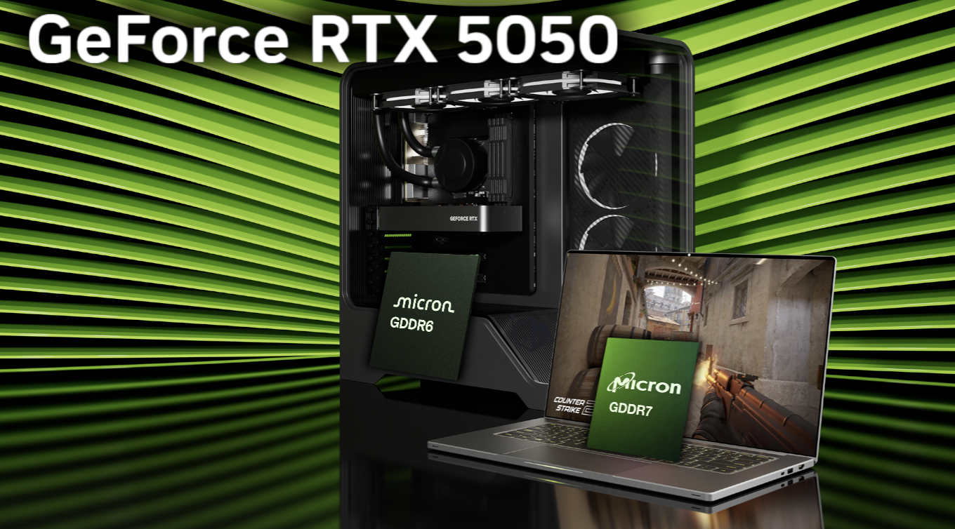 NVIDIA GeForce RTX 5050 для ноутбуков использует GDDR7 для лучшей энергоэффективности NVIDIA GeForce RTX 5050 для ноутбуков использует GDDR7 для лучшей энергоэффективности