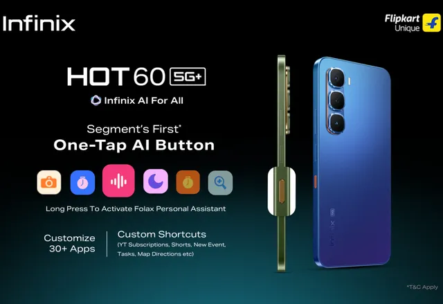 Infinix Hot 60 5G+ с кнопкой One-Tap AI Infinix Hot 60 5G+ с кнопкой One-Tap AI