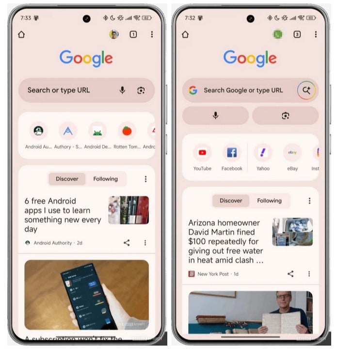 Google Tests New Search Bar Designs for AI Mode in Chrome for Android