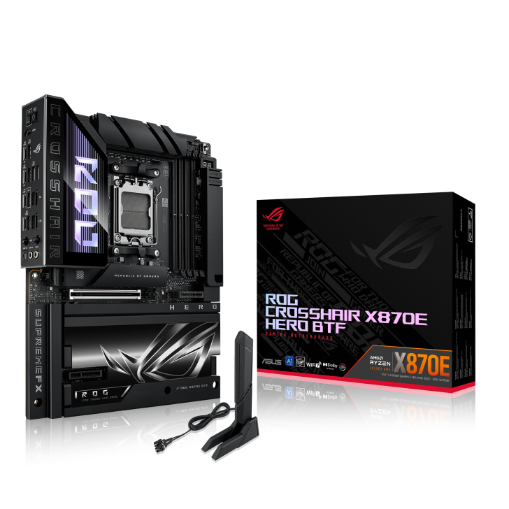 ASUS ROG Crosshair X870E HERO BTF Motherboard Unveiled: 22 Power Phases, 256 GB DDR5 & 8600 MT/s Support