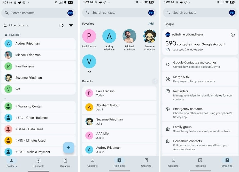 Google Contacts Gets a Fresh Material 3 Redesign