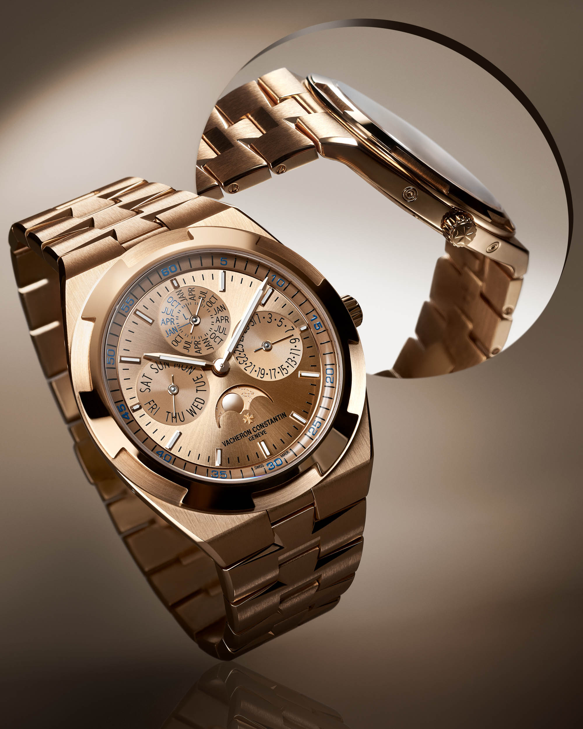 Vacheron Constantin представил Overseas Perpetual Calendar Ultra-Thin в розовом золоте и бордовом цвете