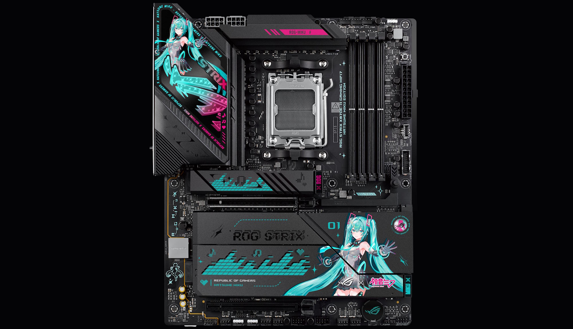 ASUS lanza la ROG Strix X870E-H Hatsune Miku Edition por 599 dólares