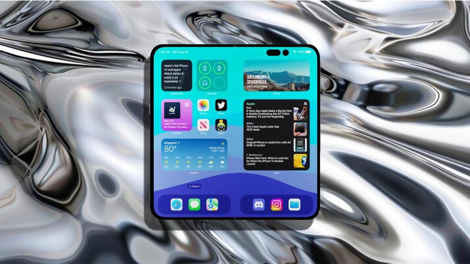 Apple prepara el iPhone Fold para 2026 con pantalla sin recortes