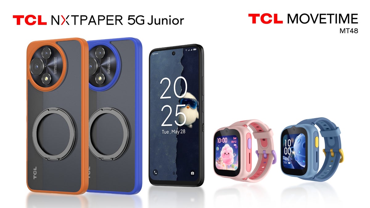 TCL lanza Movetime MT48 y Nxtpaper 5G Junior: tecnología infantil con seguridad