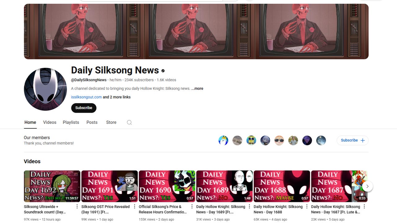 Daily Silksong News se despide tras 1693 días con el lanzamiento de Hollow Knight: Silksong