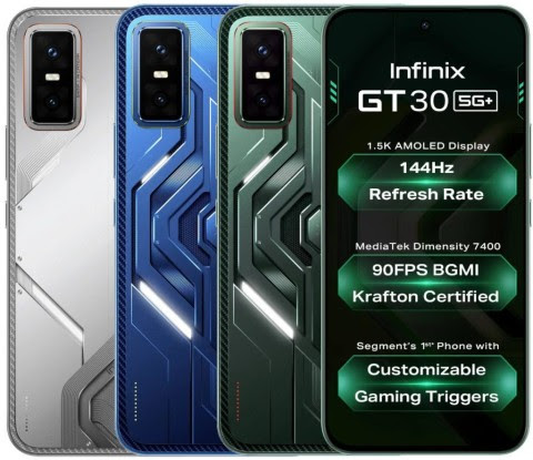 Infinix GT 30: Игровой смартфон с триггерами GT Shoulder и AMOLED 144Гц