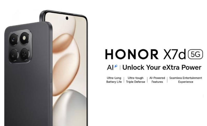 Honor X7d 5G: Snapdragon 6s Gen 3, камера 50 МП и доступный 5G Honor X7d 5G: Snapdragon 6s Gen 3, камера 50 МП и доступный 5G