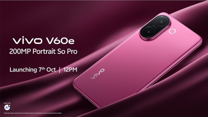 vivo V60e готовится к запуску в Индии с камерой 200 МП и батареей 6500 мАч