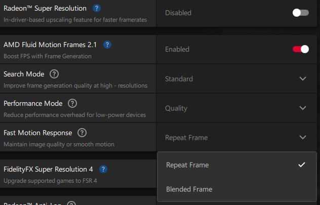 AMD добавляет Fast Motion Response в AFMF 2.1: революционное решение для быстрых сцен