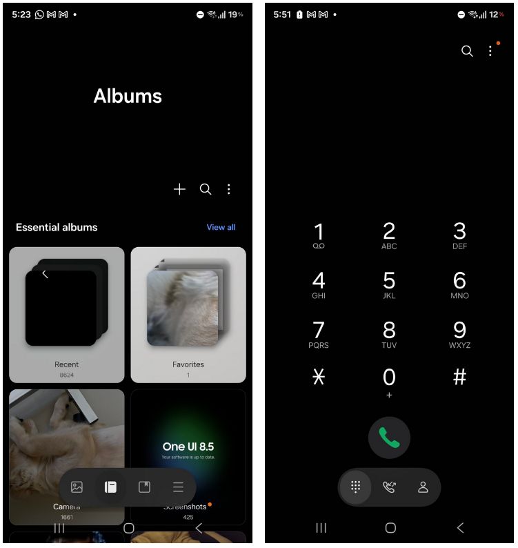 One UI 8.5: el nuevo diseño del app Teléfono de Samsung con estilo moderno y fluido