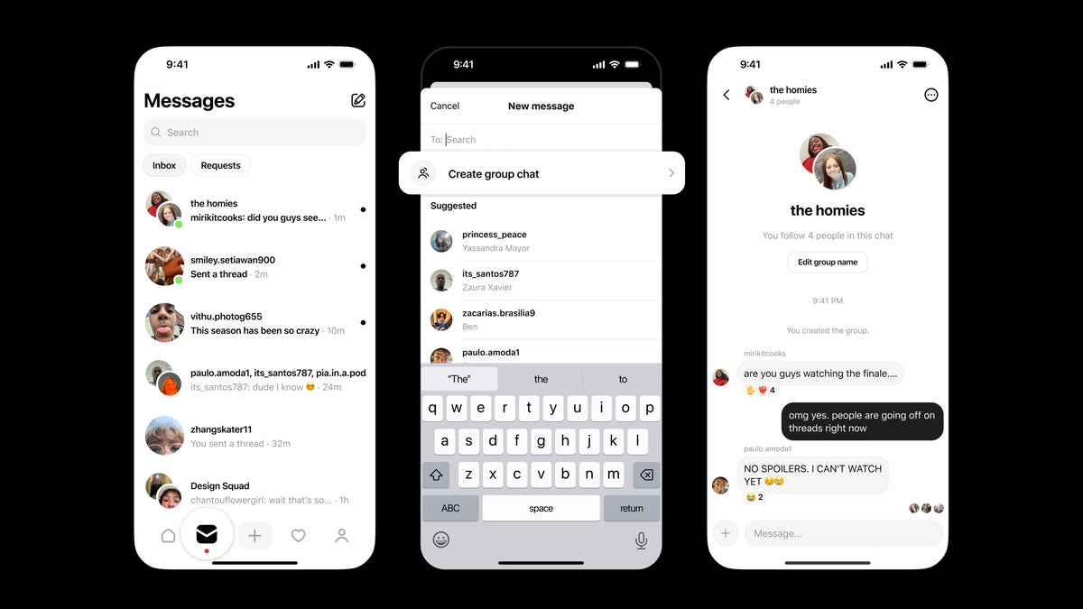 Meta lanza los chats grupales en Threads: hasta 50 personas por conversación