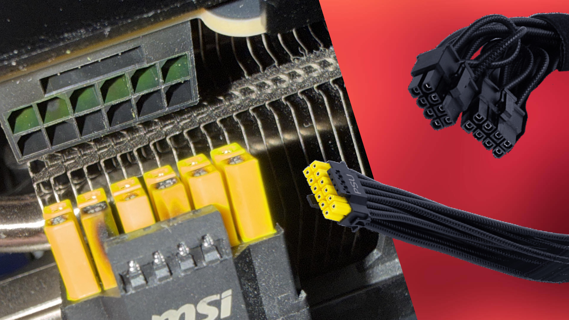 El adaptador amarillo de MSI vuelve a causar estragos: una RTX 5090 se derrite