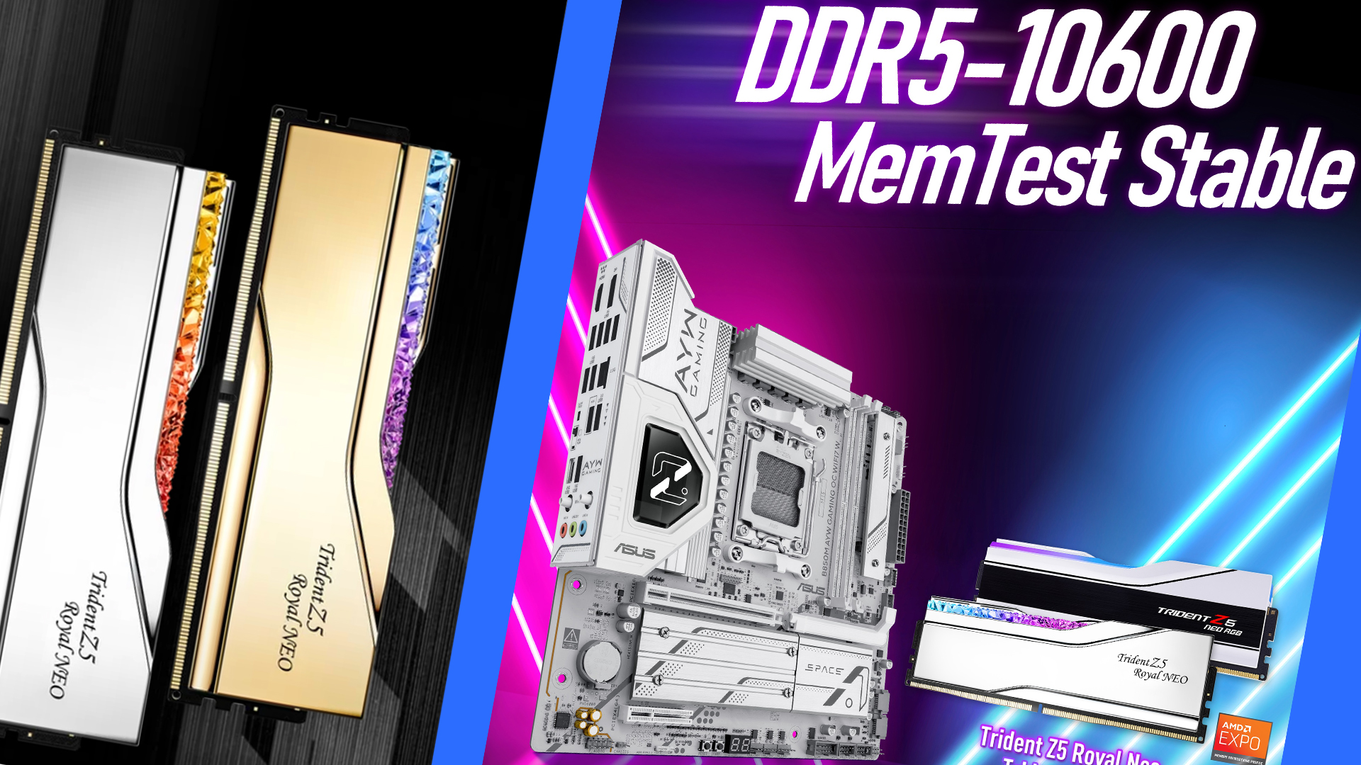ASUS B850M AYW Gaming OC alcanza 10.600 MT/s con DDR5 G.Skill – nuevo récord para AMD AM5