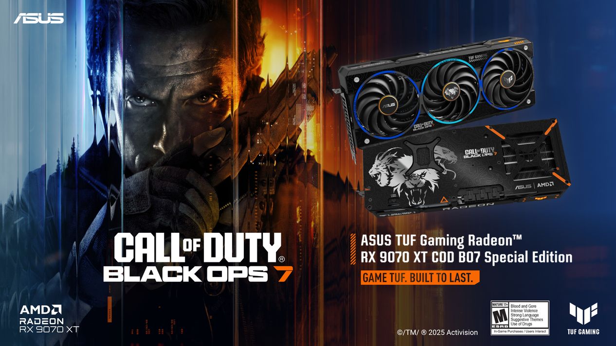 ASUS TUF Gaming Radeon RX 9070 XT Call of Duty Edition - редкая видеокарта для настоящих фанатов