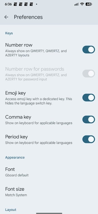 Gboard для Android: уберите запятую и точку с клавиатуры для чистого интерфейса