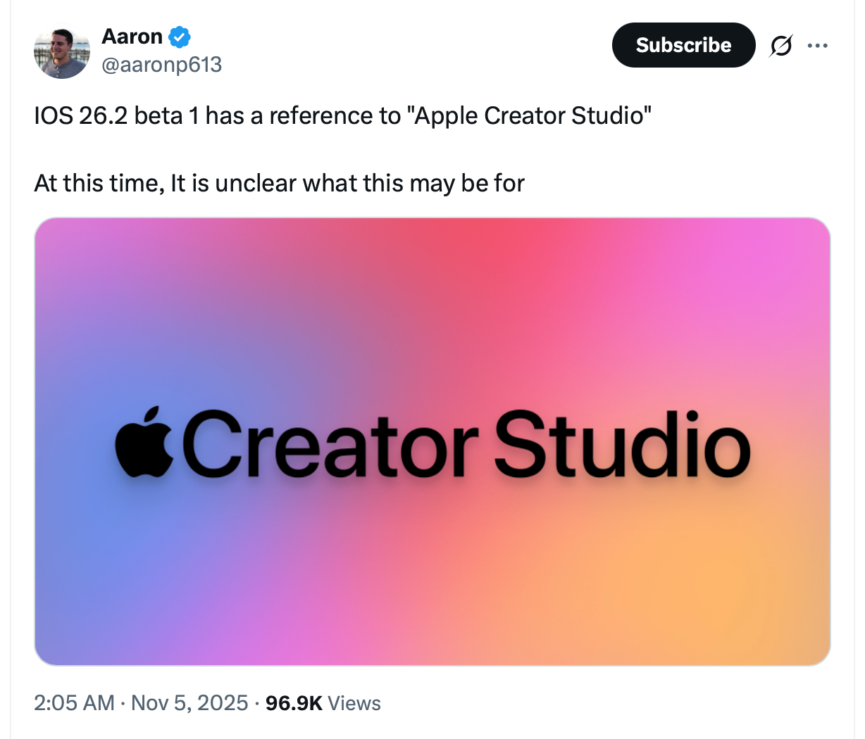 Apple Creator Studio: o que o vazamento no iOS 26.2 pode revelar Apple Creator Studio: o que o vazamento no iOS 26.2 pode revelar