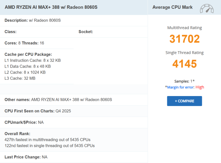 Ryzen AI MAX+ 388 e Ryzen 7 9700X3D: iGPU completa no Strix Halo e um X3D curioso