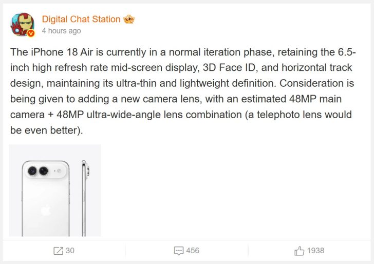 iPhone Air 2 - двойная камера и знакомый дизайн: что известно о новом флагмане