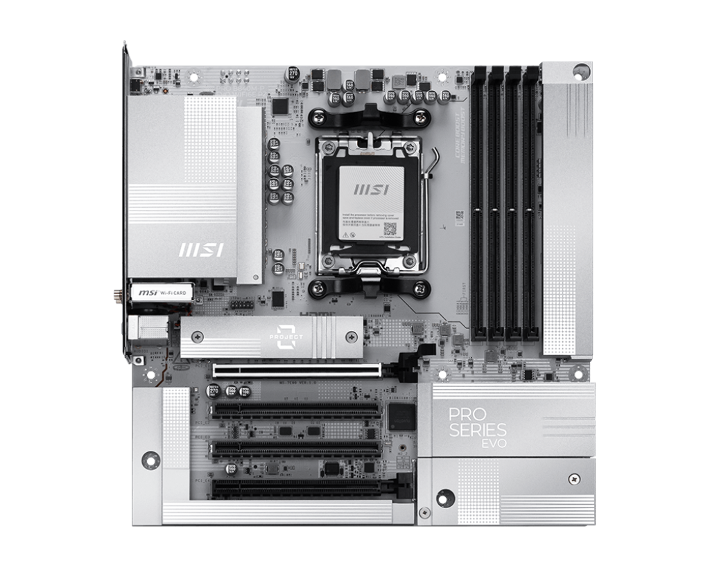 MSI Pro B840M-P EVO WiFi6E PZ leva o Project Zero e os conectores traseiros para o chipset B840 MSI Pro B840M-P EVO WiFi6E PZ leva o Project Zero e os conectores traseiros para o chipset B840