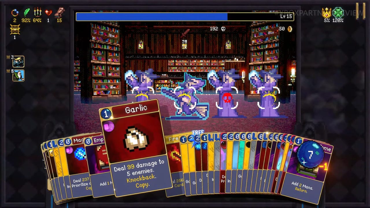 Vampire Crawlers lleva Vampire Survivors a un roguelike de mazos en primera persona Vampire Crawlers lleva Vampire Survivors a un roguelike de mazos en primera persona