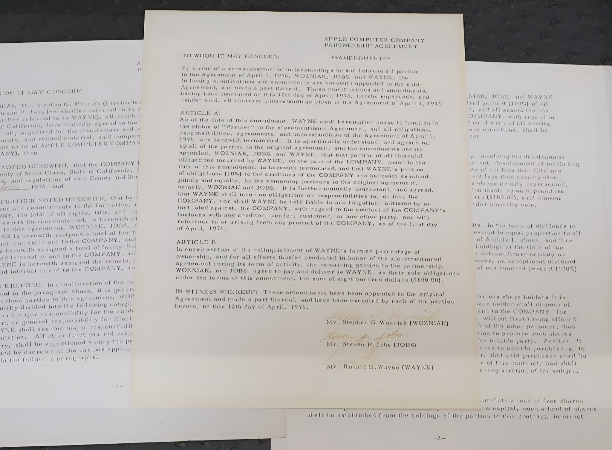 Учредительный договор Apple уйдёт с молотка на аукционе Christie’s