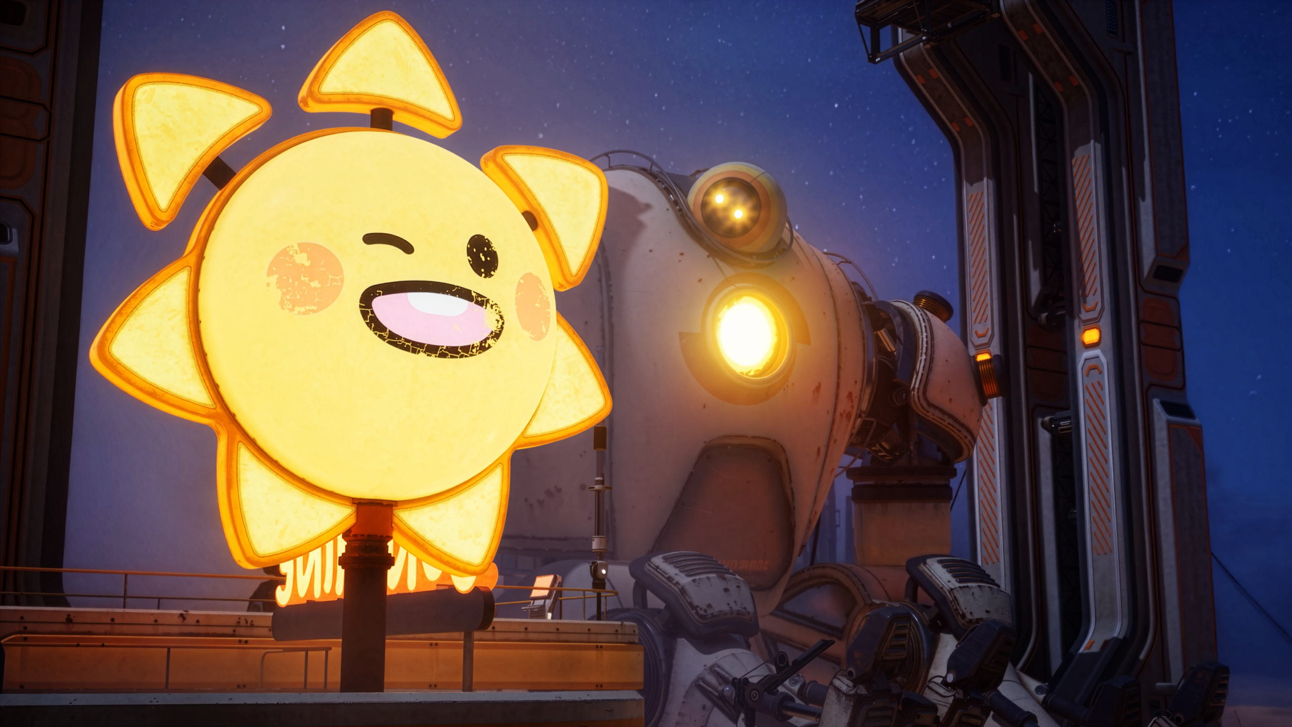 Hello Sunshine: sobrevivendo no deserto na sombra de um robô gigante Hello Sunshine: sobrevivendo no deserto na sombra de um robô gigante