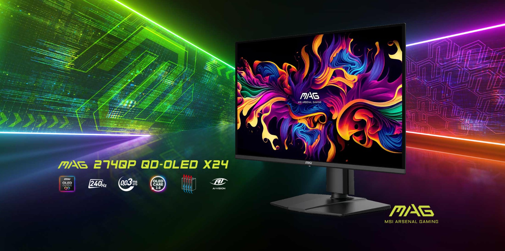MSI MAG 274QP QD-OLED X24: nuevo monitor QD-OLED de 240 Hz que apunta a la gama media